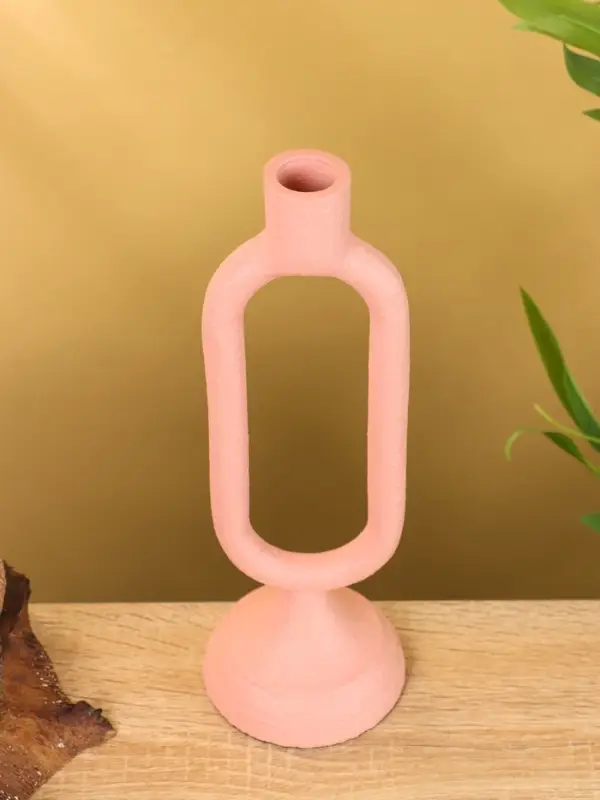 Подсвечник на 1 свечу  Подсвечник на 1 свечу "Пудровый" 8,5х,8,5х26 см