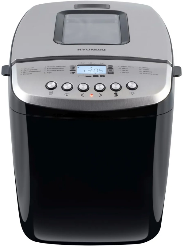 Хлебопечь HYBM-P0412 850Вт черный серебристый Хлебопечь HYBM-P0412 850Вт черный серебристый