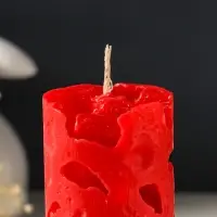 Декоративная свеча ароматическая &laquo;Ажурная&raquo;, красный, 6&times;12 см, садовые ягоды