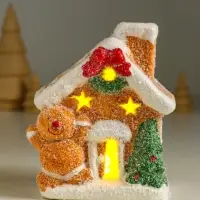 Сувенир керамика свет "Пряничка у домика" МИКС 8,5х6х11,5 см