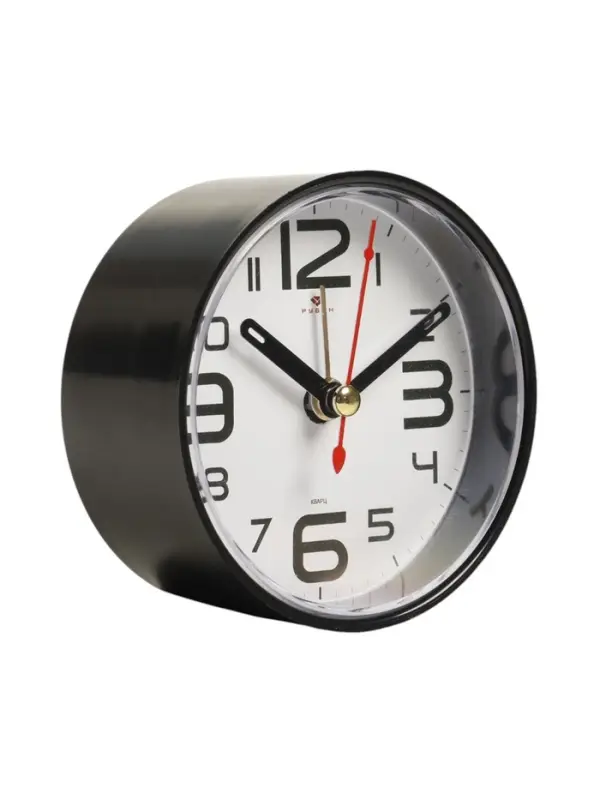 Будильник-часы настольные &laquo;Классика&raquo;, 8&times;8 см, от батарейки АА, чёрный