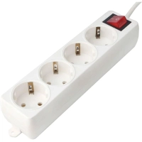 Удлинитель Гарнизон EL-NB-G4-W-5 4р/5м, 10А, с выкл. и зазем., белый