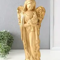 Фигура "Ангелина с младенцем" 18*10*40см, слоновая кость Фигура "Ангелина с младенцем" 18*10*40см, слоновая кость