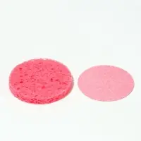 Спонж для умывания, набор - 10 шт., d=6.5 см, розовый