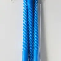 Набор свечей витых 25 см, 3 шт., 57 г, 5 ч, синий