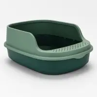 Лоток для кошек &laquo;Фур-Мур&raquo;, 48&times;35.5 см, с высоким бортом и совком, покрытие софт-тач, цвет изумруд