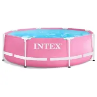 Бассейн каркасный Pink Frame Pool, 244&times;76 см, розовый, круглый, 28290NP INTEX