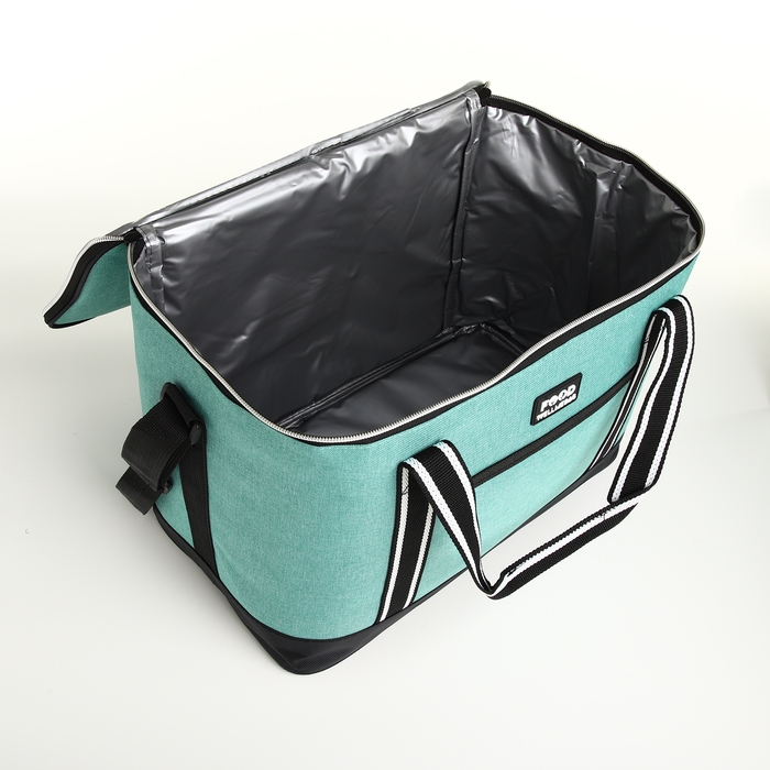 Термосумка на молнии, наружный карман, 30 л, цвет зелёный Термосумка на молнии, наружный карман, 30 л, цвет зелёный