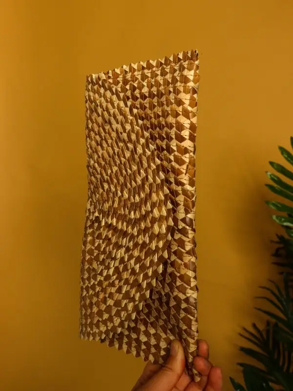 Сумка клатч плетёная из пальмового листа, 28×16×2 см, золотистая