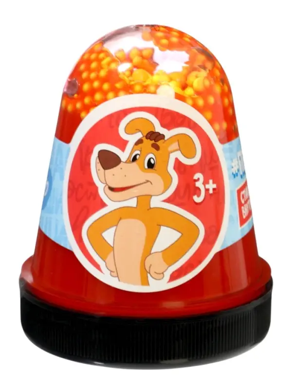 Слайм "Простоквашино", красный, капсула 130 г. Slime SLM337