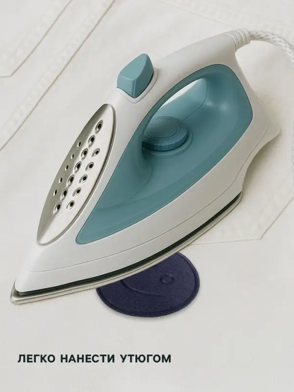 Термоаппликация «Смайл», d=6.3 см, фасовка 10 шт., тёмно-синяя Термоаппликация «Смайл», d=6.3 см, фасовка 10 шт., тёмно-синяя