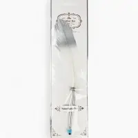 Ручка с пером МИКС, чёрная паста, длина 25 см