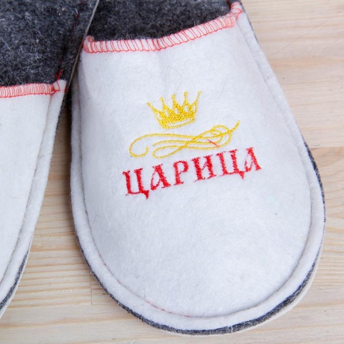 Тапочки для бани  Тапочки для бани "Царица", женские, войлок