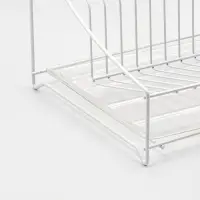 Сушилка для посуды с поддоном, 38&times;17.5&times;23.5 см, белая
