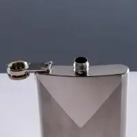Фляжка под нанесение Drake, 240 мл, металл, хромированная
