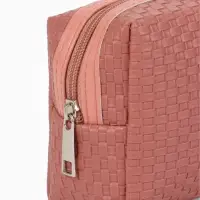 Косметичка дор Плетенка, 16*5*10, отдел на молнии, темно-розовый