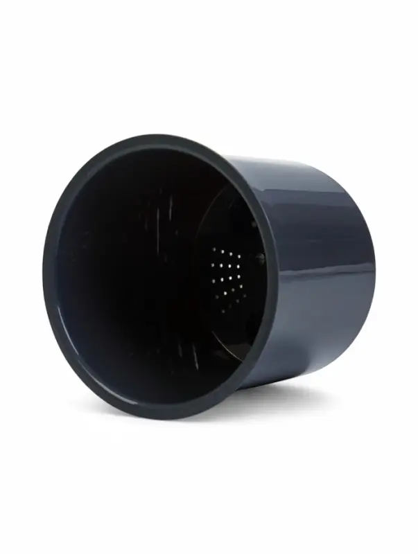 Кашпо со вставкой 2,5 л d15,7 см h15,6см  Кашпо со вставкой 2,5 л d15,7 см h15,6см "Genius" пластик серый