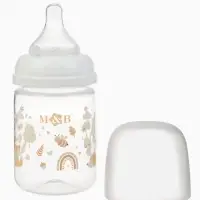 Бутылочка для кормления M&B, ШГ &Oslash;50 мм, +0мес., 180 мл., набор 2 шт. в кор.