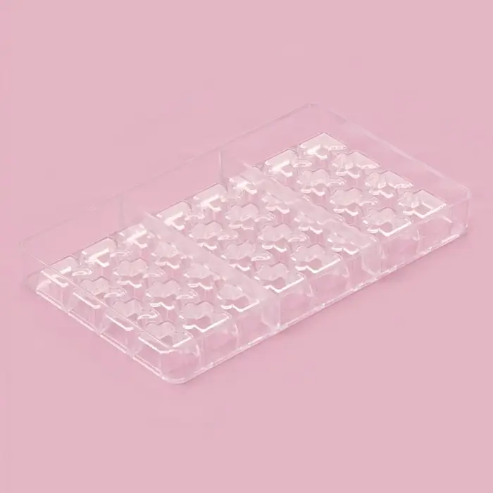 Форма для конфет и шоколада &laquo;Пазлы&raquo;, 20&times;12&times;2.5 см, 32 ячейки 2&times;2&times;0.8 см, пластик, прозрачная