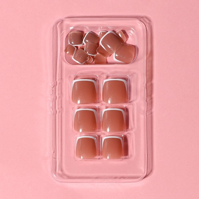 Накладные ногти для ног «Идеальный педикюр. Классический френч», 24 шт, клеевые пластины, цвет бежевый/белый Накладные ногти для ног «Идеальный педикюр. Классический френч», 24 шт, клеевые пластины, цвет бежевый/белый