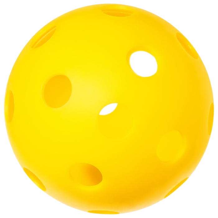 Мяч для флорбола ONLYTOP, d=7,2 cм, 23 г, цвет жёлтый Мяч для флорбола ONLYTOP, d=7,2 cм, 23 г, цвет жёлтый