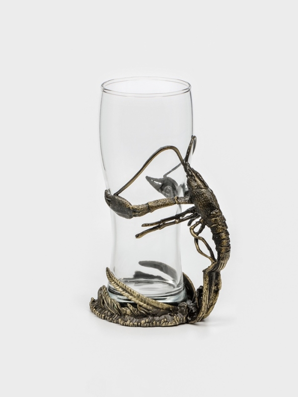 Бокал для пива Бокал для пива "Рак", 9.2 х 18.5, мельхиор