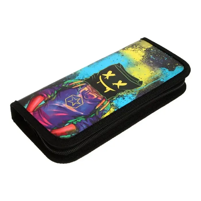 Пенал 1 секция, 90 х 195 х 25 мм, Calligrata Пенал 1 секция, 90 х 195 х 25 мм, Calligrata "Маска", ламинированный картон