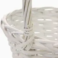 Корзина плетёная для хранения Osier, лоза, с ручкой, белая, набор 3 шт., Greengo