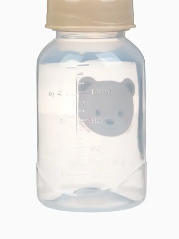 Бутылочка для кормления «Bear» 150 мл, цилиндр, бежевый Mum&Baby Бутылочка для кормления «Bear» 150 мл, цилиндр, бежевый Mum&Baby