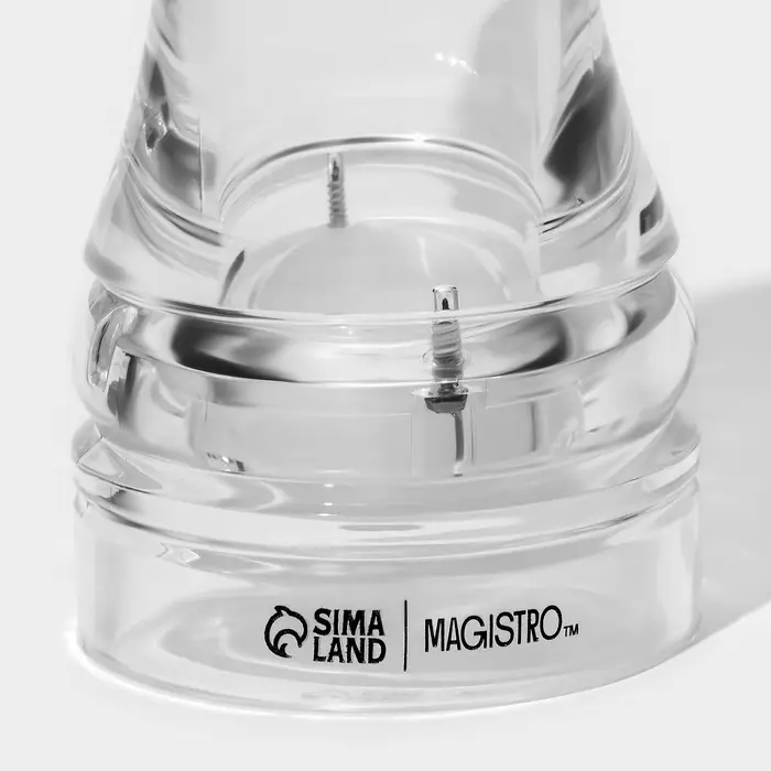 Солонка для специй Magistro Glace, 17.4 см, акрил, прозрачная