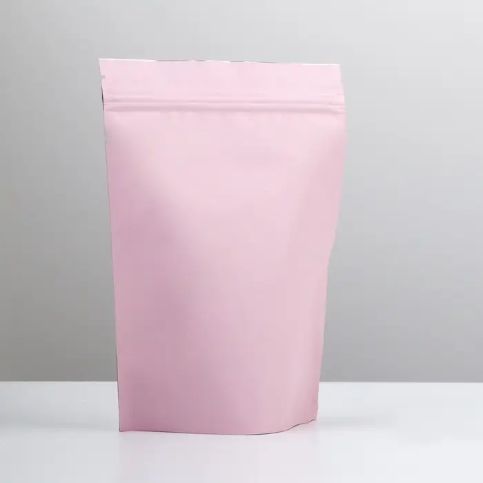 Пакет дой - пак, матовый, розовый, 14&times;20&times;4 см
