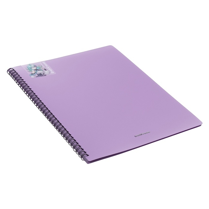 Папка 20 вкладышей на спирали, А4, 600 мкм, ErichKrause Папка 20 вкладышей на спирали, А4, 600 мкм, ErichKrause "Matt Manga", текстура "песок", микс