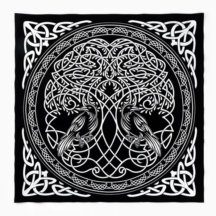 Скатерть для гадания &laquo;Древо жизни&raquo;, бархатная, 50&times;50 см