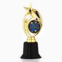 Кубок наградная фигура: звезда &laquo;Ты лучший&raquo; золото, пластик, 18.5 см