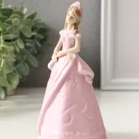 Фигурка керамика &laquo;Леди в розовом платье с сумочкой&raquo;, 6.6&times;7.5&times;14.8 см