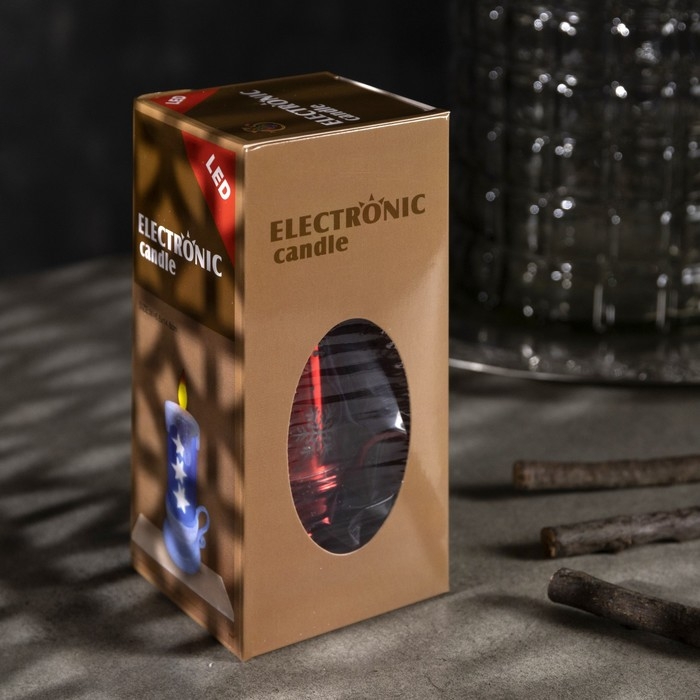 Светодиодная фигура «Свеча с Дедом Морозом» 9 × 15 × 7 см, пластик, батарейки AG13х3 (в комплекте), свечение тёплое белое