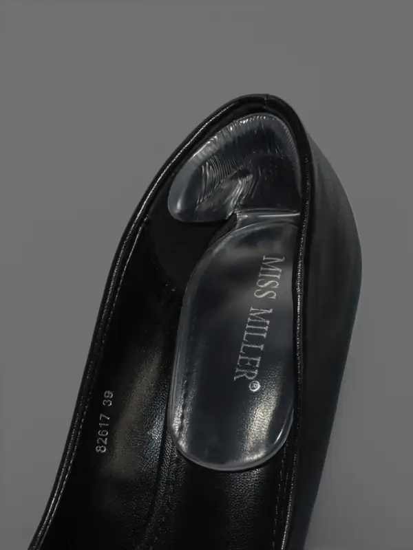 Пяткоудерживатели для обуви, с подпяточником, на клеевой основе, силиконовые, 14&times;8.5 см, пара, прозрачные