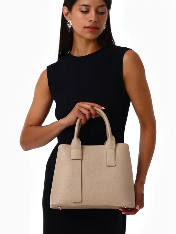 Сумка женская тоут TEXTURA на молнии, 32&times;12&times;24 см, бежевая