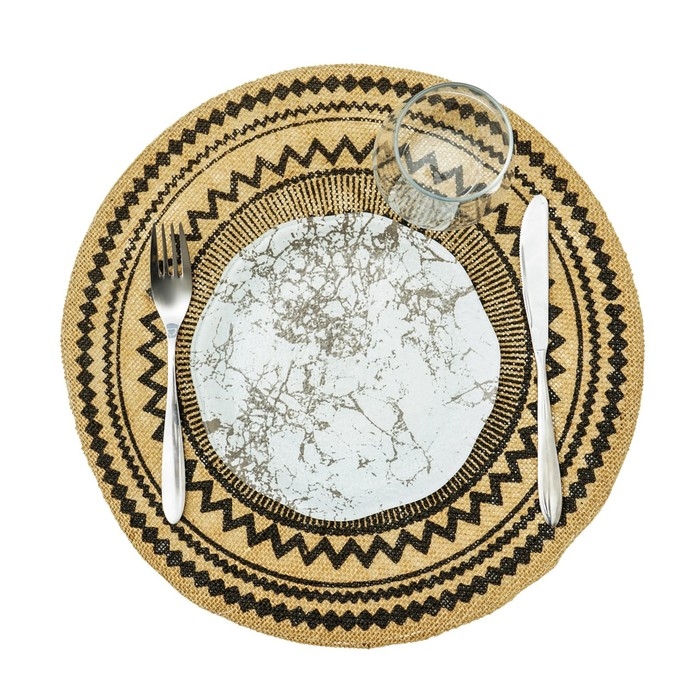 Салфетка сервировочная на стол Доляна «Африка», 38×38 см, цвет чёрный Салфетка сервировочная на стол Доляна «Африка», 38×38 см, цвет чёрный