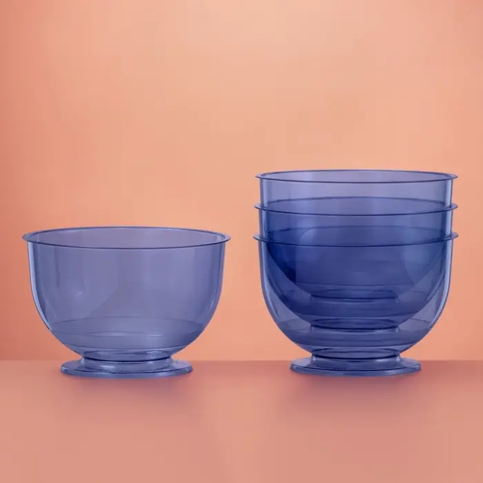 Креманка пластиковая одноразовая &laquo;Кристалл&raquo;, 200 мл, синяя