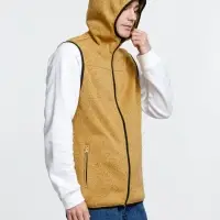 Жилет с капюшоном унисекс Gotland, горчичный, размер XL