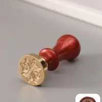 Печать для сургуча с пластиковой ручкой &laquo;Буква X на вензеле&raquo;, 2.5&times;2.5&times;6.3 см
