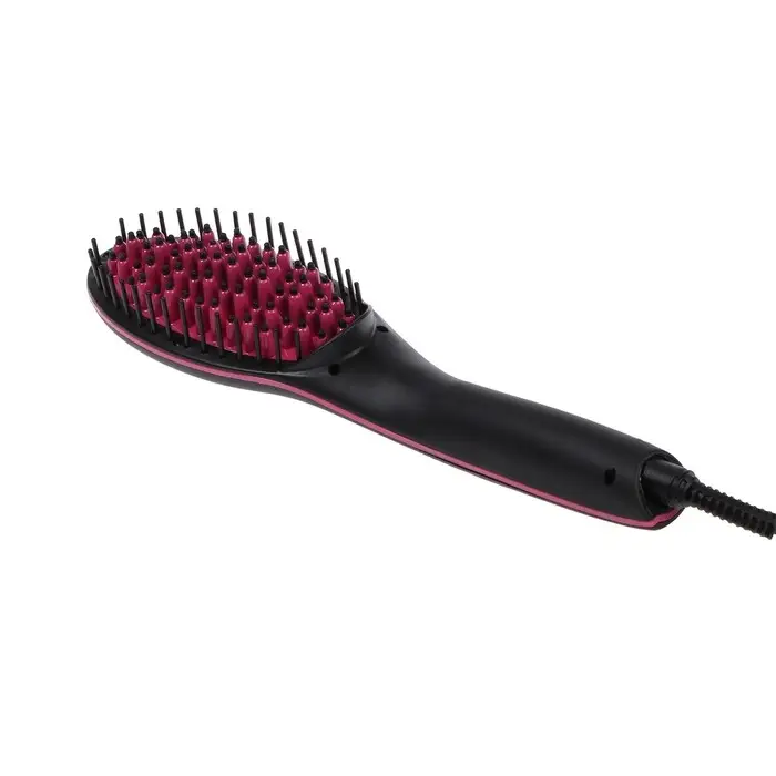 Расческа Luazon LR-02, электрическая, 50 Вт, 220 В, дисплей, регулировка температуры, розовая