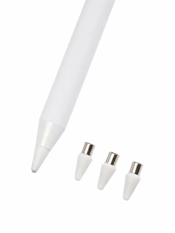 Стилус универсальный, 3 наконечника, кабель Type C- USB, белый