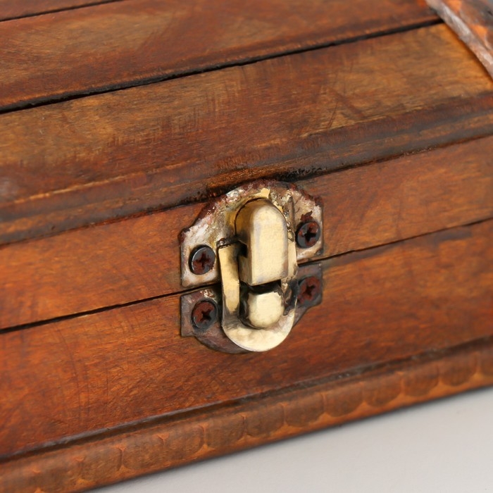 Шкатулка сундук дерево  Шкатулка сундук дерево "Алонзо" 12х12х7 см