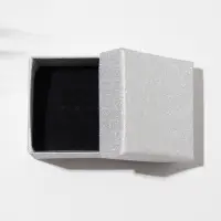 Коробочка подарочная под серьги, кольцо &laquo;Блеск&raquo;, 5&times;5 см, (полезная часть 4.5&times;4.5 см), цвет серебро
