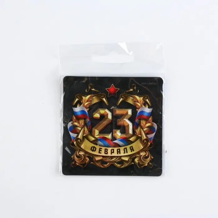 Магнит полимерный «23 Февраля», 7 х 7 см