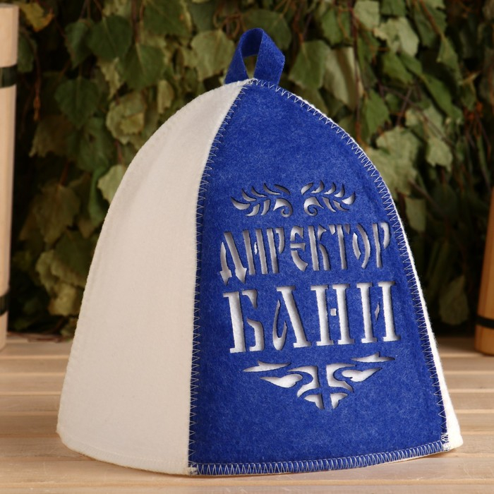Шапка для бани Шапка для бани "Директор бани" с аппликацией