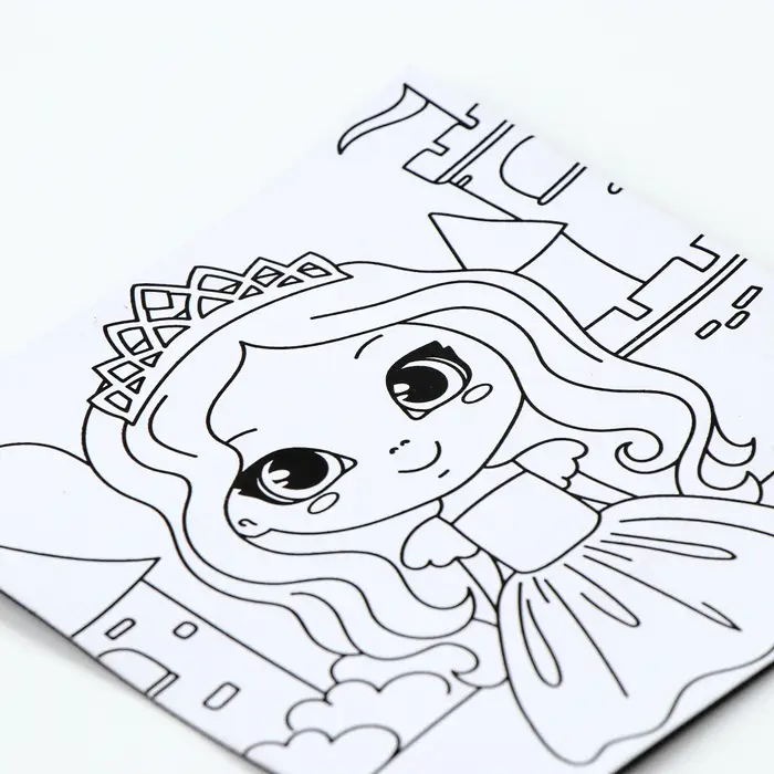 Магнит-раскраска «Принцесса», 10 х 10 см