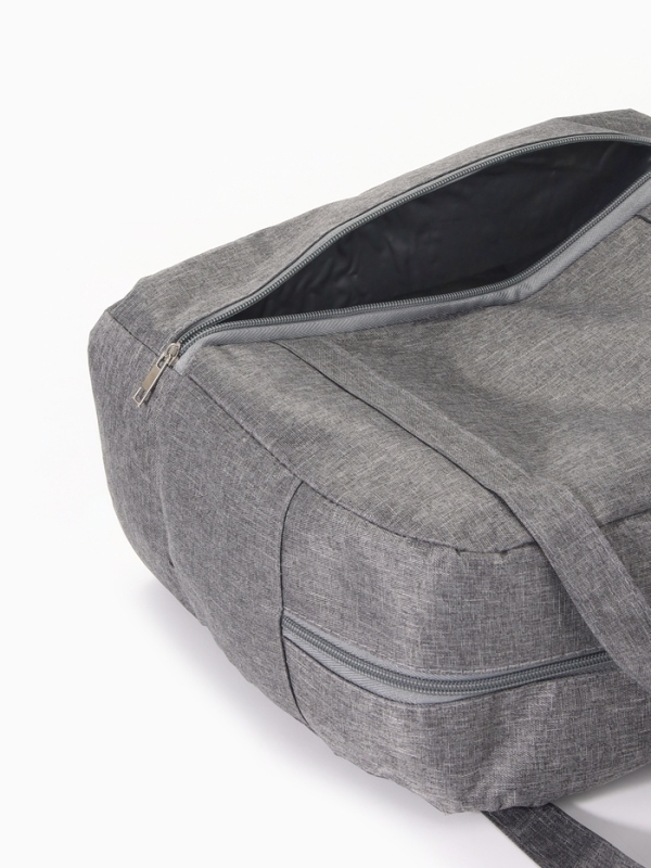 Сумка дорожная на молнии, серая Сумка дорожная на молнии, серая